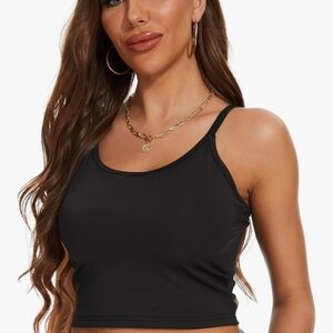 Elegant Black Women's Crop Top